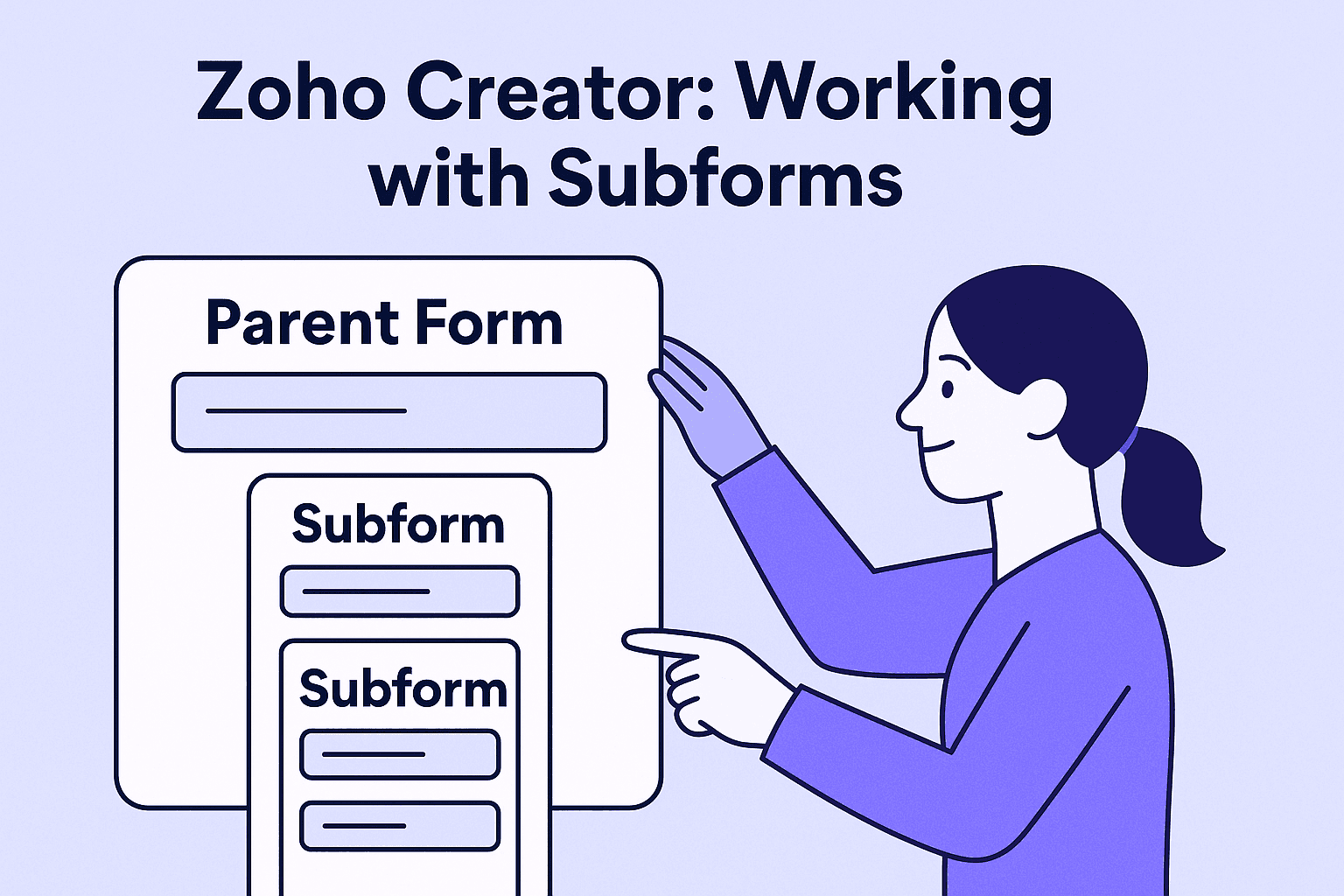 Zoho Creator subform UI example